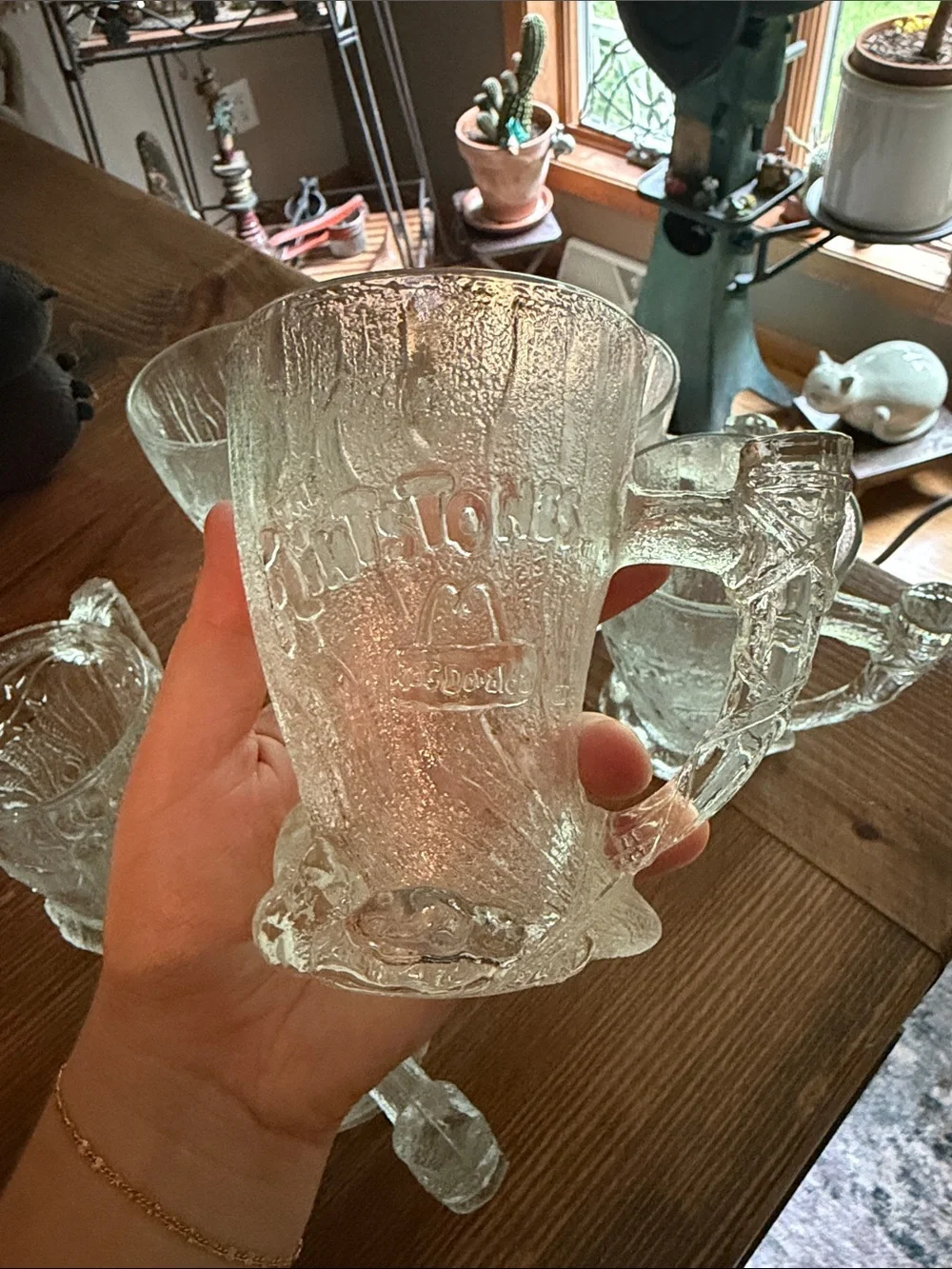 Vintage 1993 McDonald’s The Flintstones Treemendous Glass Mugs France Set of 6